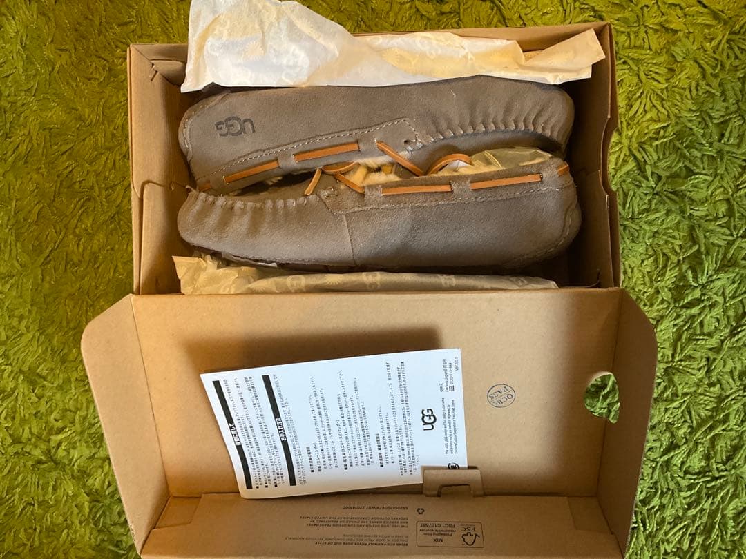 UGG アグ ダコタ モカシン グレー23-23.5cm US6 正規品 箱あり