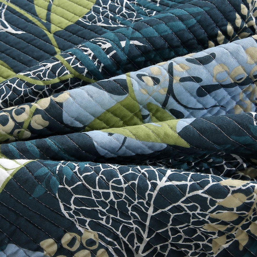 キルトベッドカバー3点セット綿マルチカバー キルティング 001