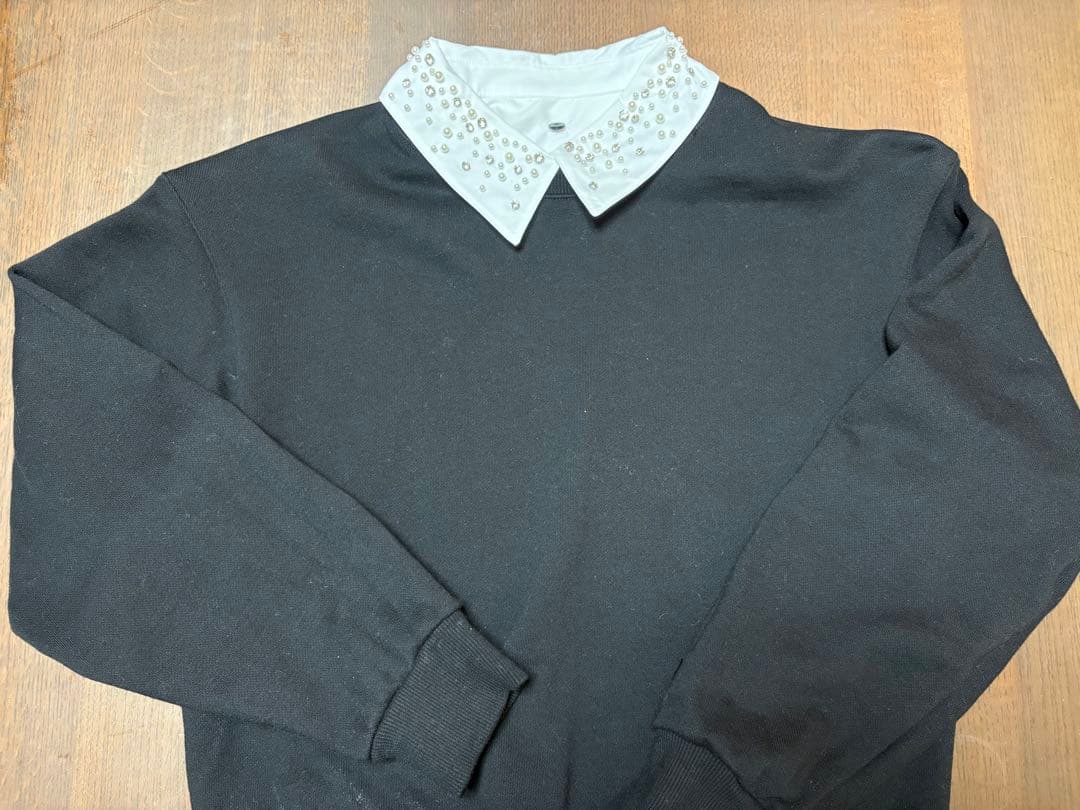 【1/25までの特価】SNIDEL ビジュー衿スウェット