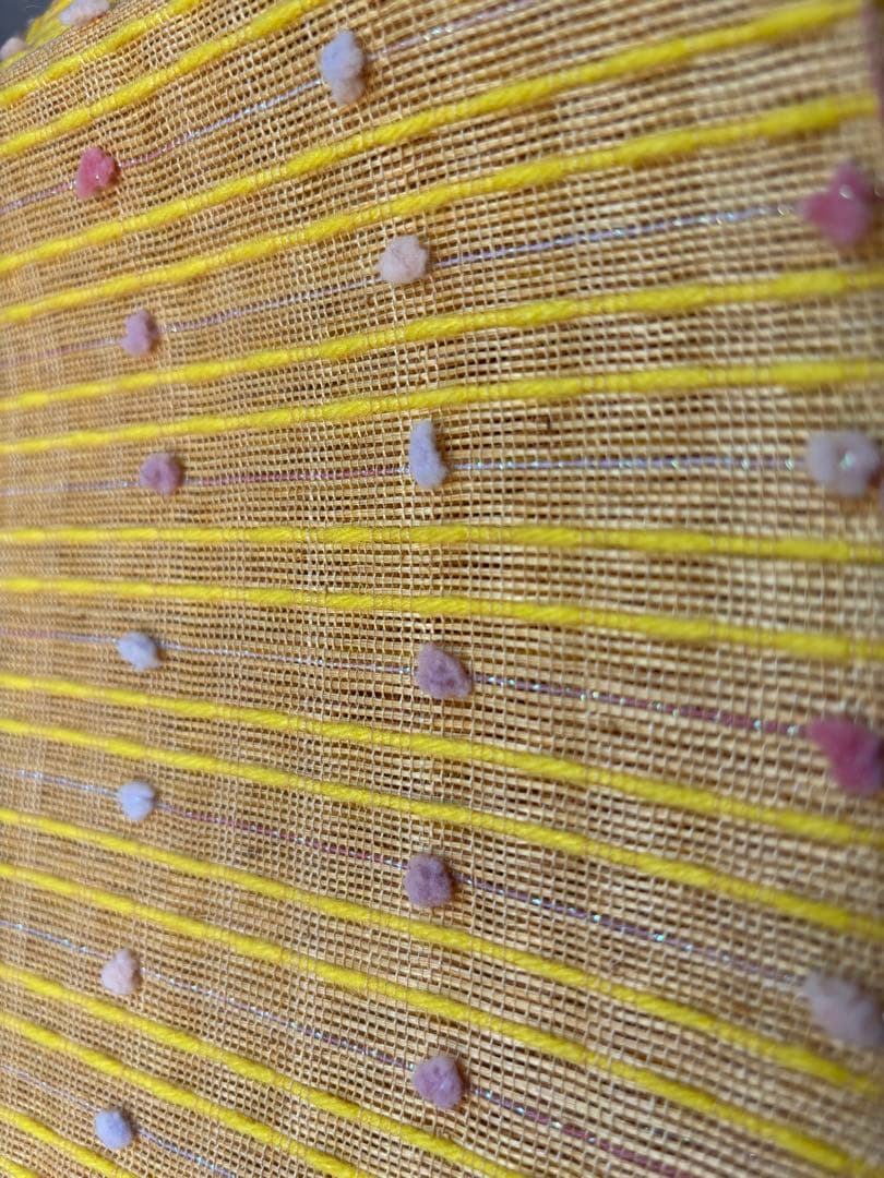 新品 半幅帯 誉田屋源兵衛 未使用 竺仙さんの浴衣にあわせたら素敵 黄色 芭蕉糸