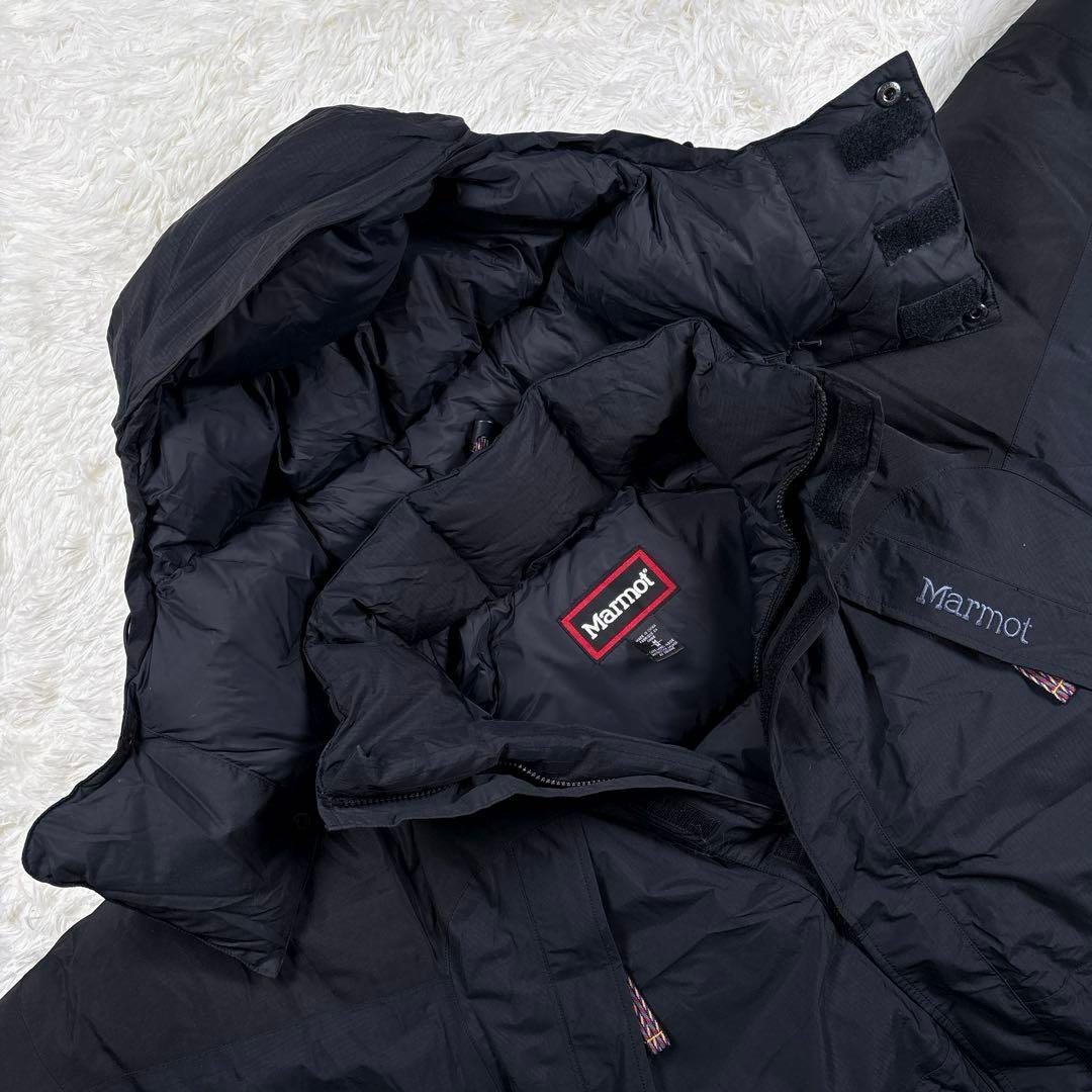 ✨2WAY・GORE‑TEX✨マーモット　ダウンジャケット　ビッグサイズ　黒　M