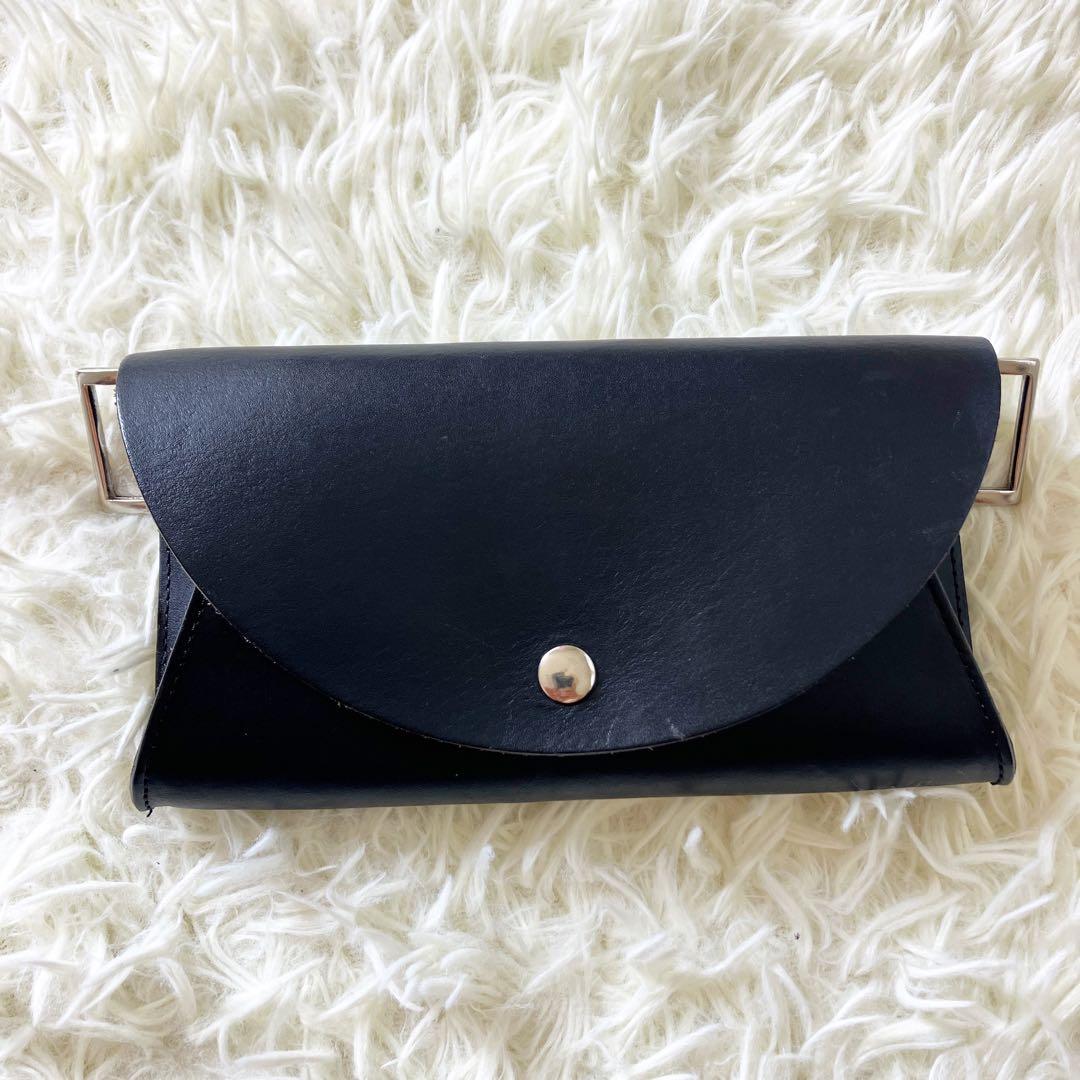 【希少型】COS レザー ベルトバッグ ブラック