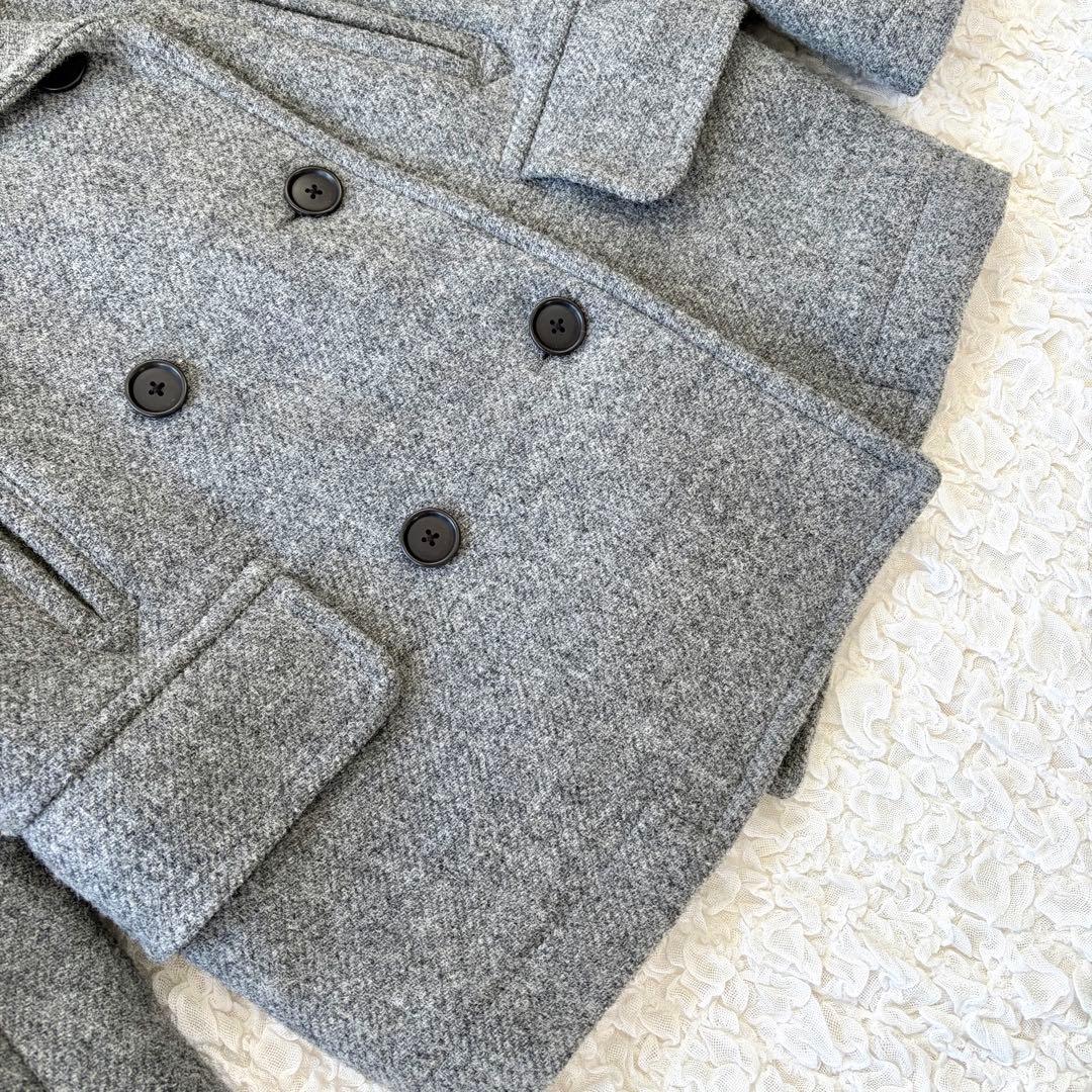 MHL. エムエイチエル ウール Pコート ダブルブレスト