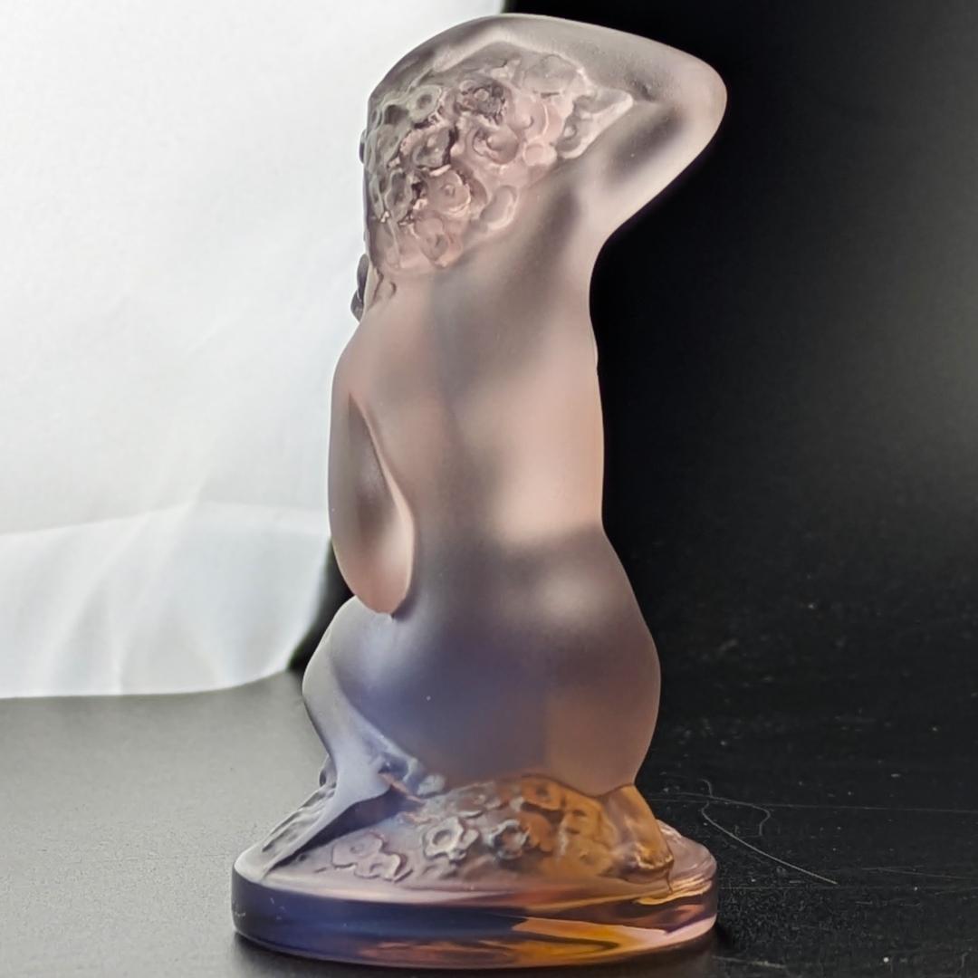 ラリック フロレアル オパルセント ラベンダーフロスト裸婦像ヴィンテージ仏製美品