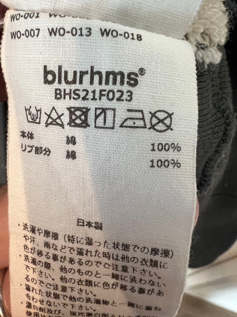 blurhms ブラームス　後付けフーディー　パーカー