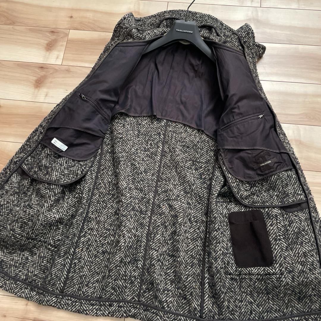 タリアトーレ ALPES ネップツイード ヘリンボーン ダッフルコート