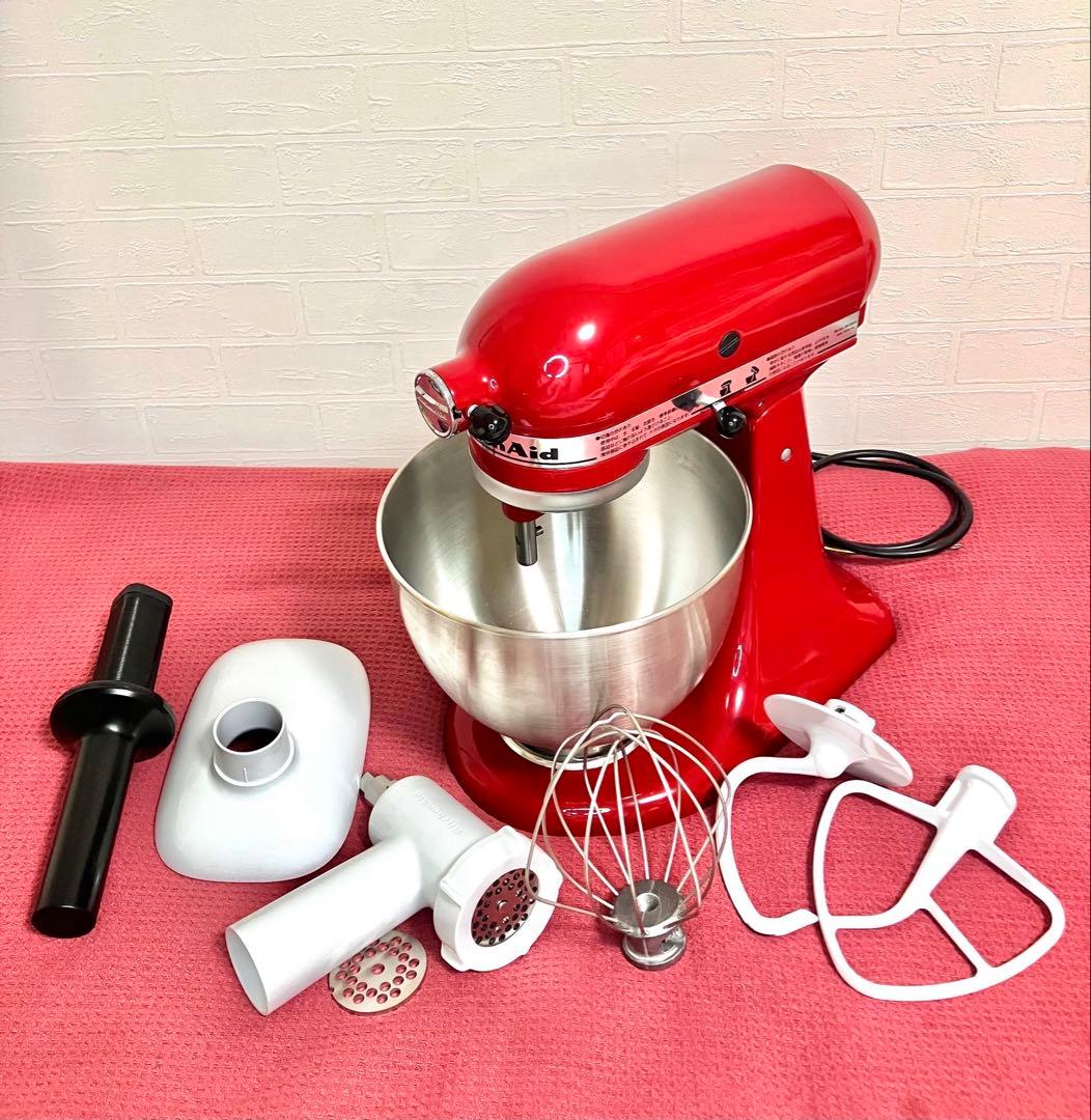 ✨2021年製✨ キッチンエイド 9KSM95ER 肉ミンチ装置付 動作確認済