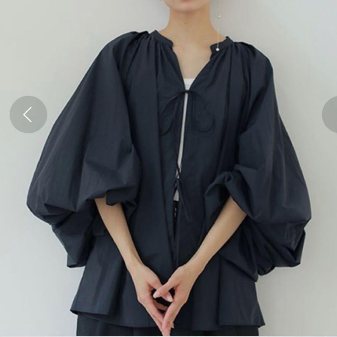 エトレトウキョウ ETRE TOKYO ボリュームスリーブシャツ ネイビー F