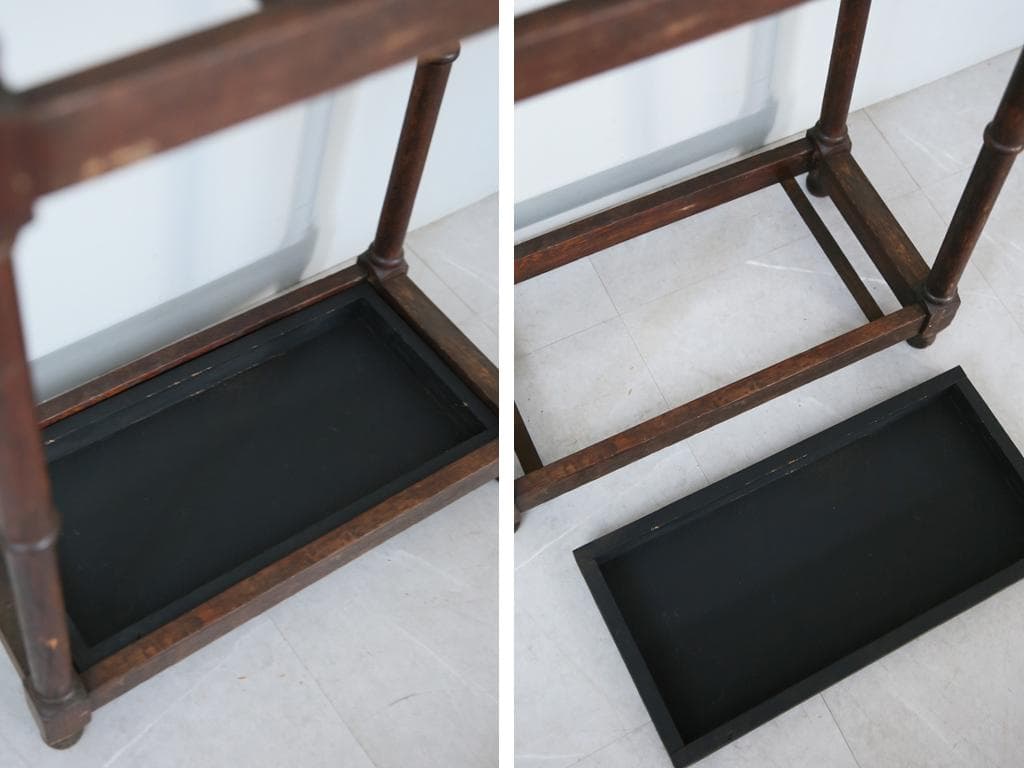 英国アンティーク木製傘立て/アンブレラスタンド/玄関インテリア(92-69)