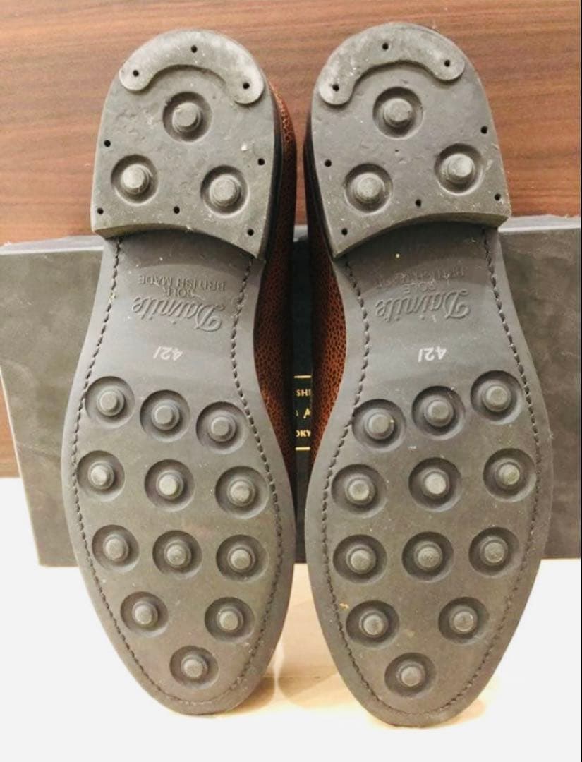 ブラウンレザー タッセルローファー