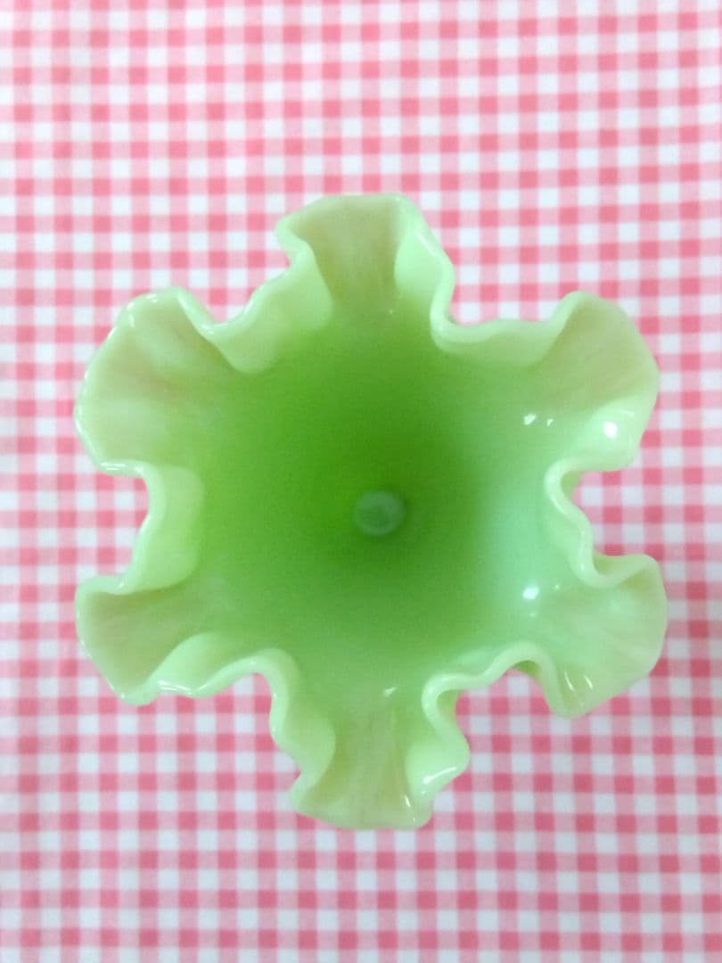 最終価格！美品 フェントン ホブネイル 花瓶 ヴィンテージ グリーン USA