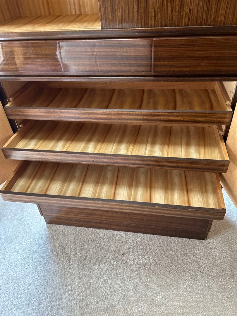 上段(小物入)中段(着物入)下段(3引出)3段組タンス