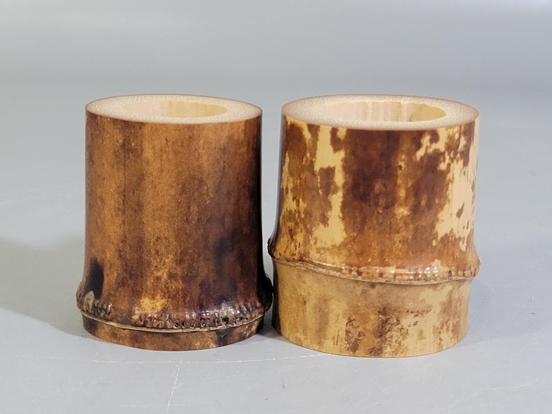 茶道具 竹蓋置 一双 大徳寺 書付 美品 DT474