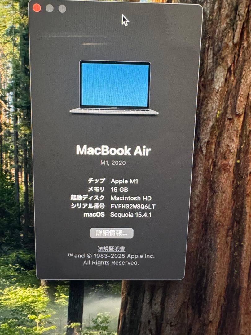 MacBook Air M1 16GB 512GB バッテリ97% 充放電35回