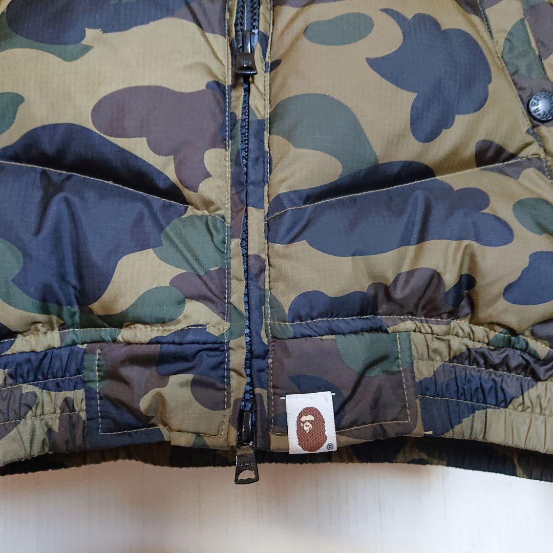 アベイシングエイプ ダウンジャケット カモフラ迷彩 S