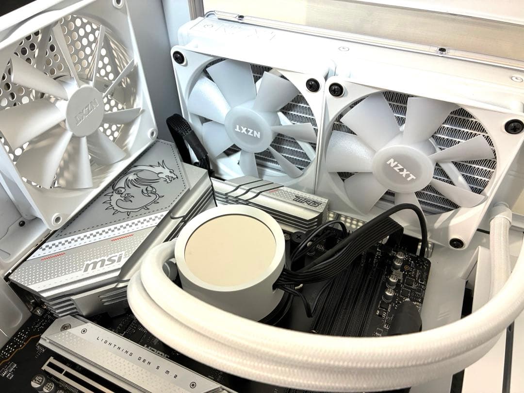 NZXT H9 elite 白＋マザボ＋簡易水冷cpuクーラー+電源