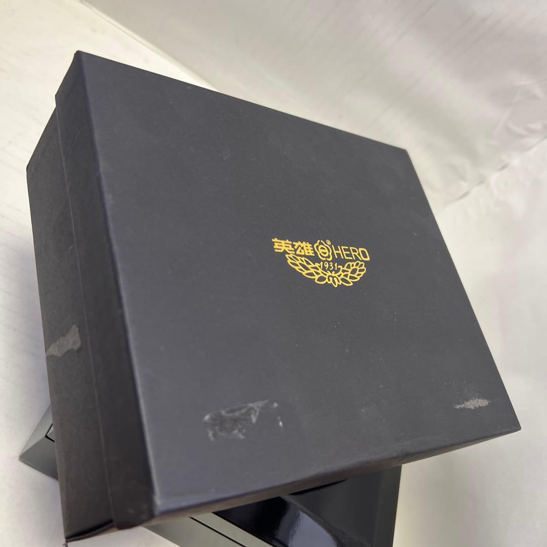 英雄（ＨＥＲＯ） ローラーボール 兼用 万年筆 木製箱付　12ｋ