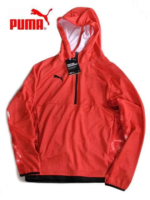 PUMA DRYCELL フード付きパーカー S オレンジ