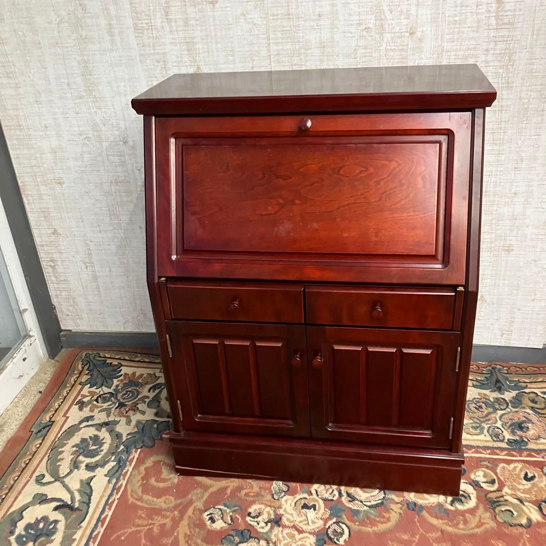 西脇工創 北海道旭川 大雪の工芸家具 英国クラシック 木製ライティングビューロ