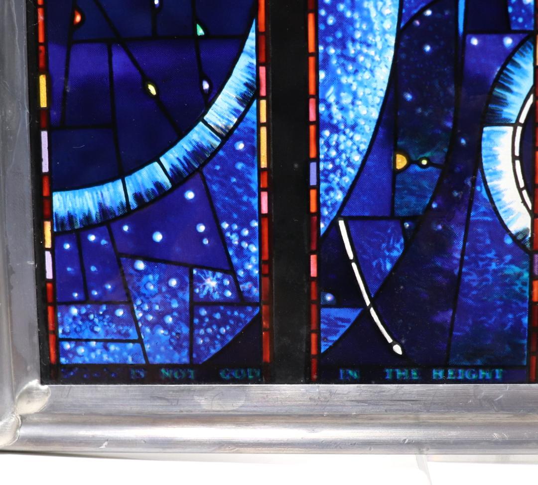 ワシントン大聖堂 宇宙の窓 ヴィンテージ ステンドグラス 赤い月 アポロ11号