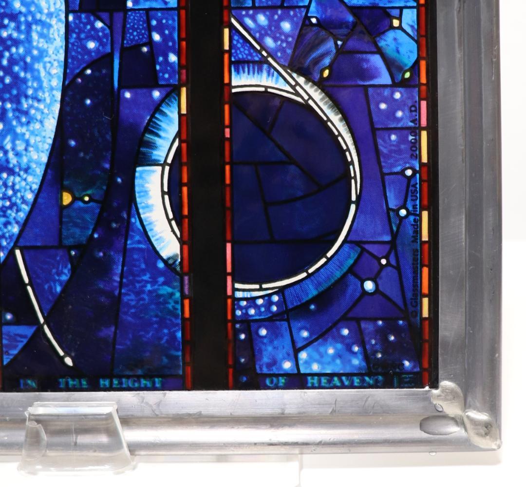 ワシントン大聖堂 宇宙の窓 ヴィンテージ ステンドグラス 赤い月 アポロ11号
