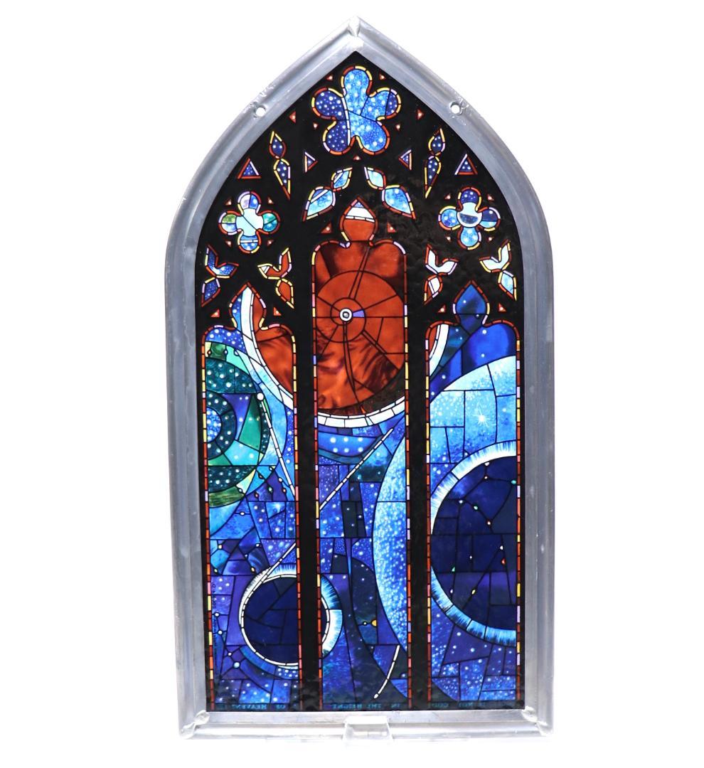 ワシントン大聖堂 宇宙の窓 ヴィンテージ ステンドグラス 赤い月 アポロ11号