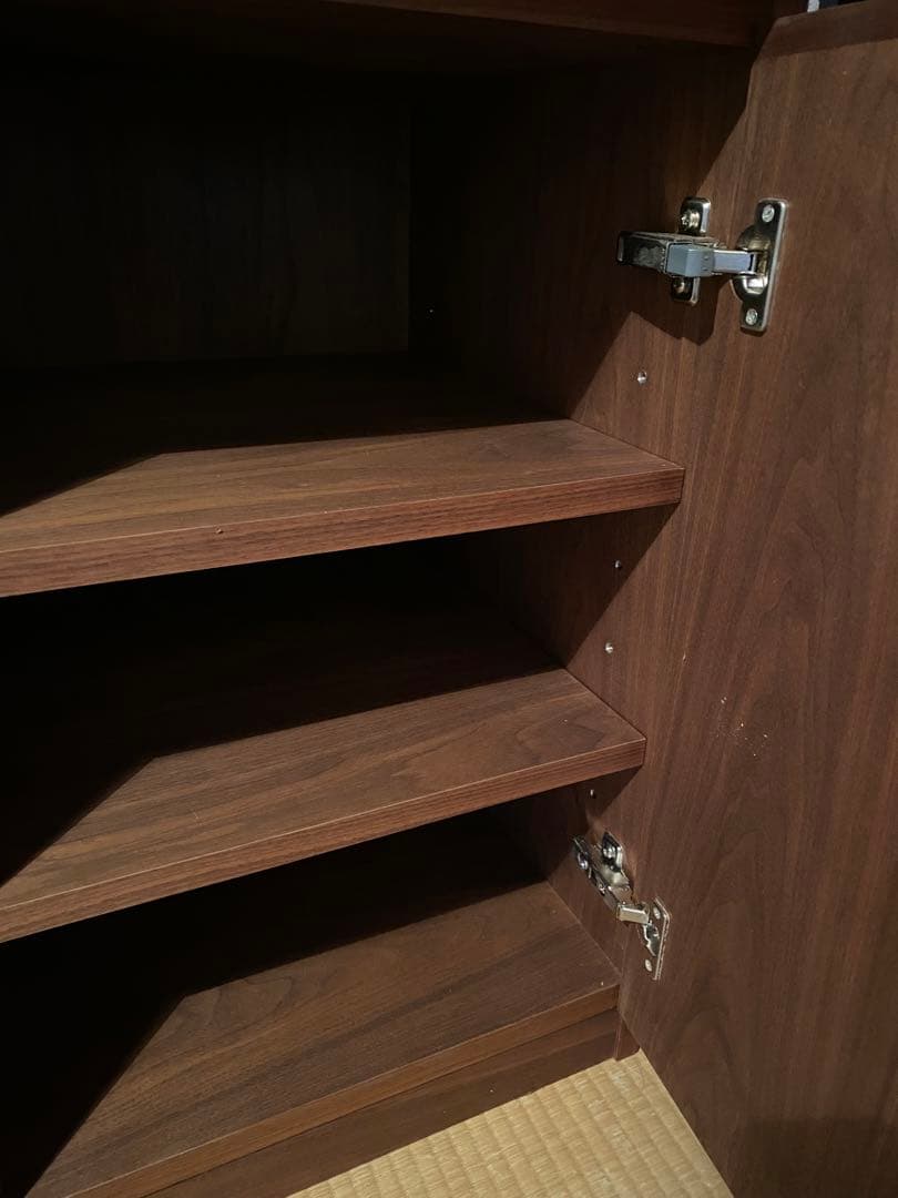 マスターウォール システムデスク ウォールナット 天板無垢 W2100