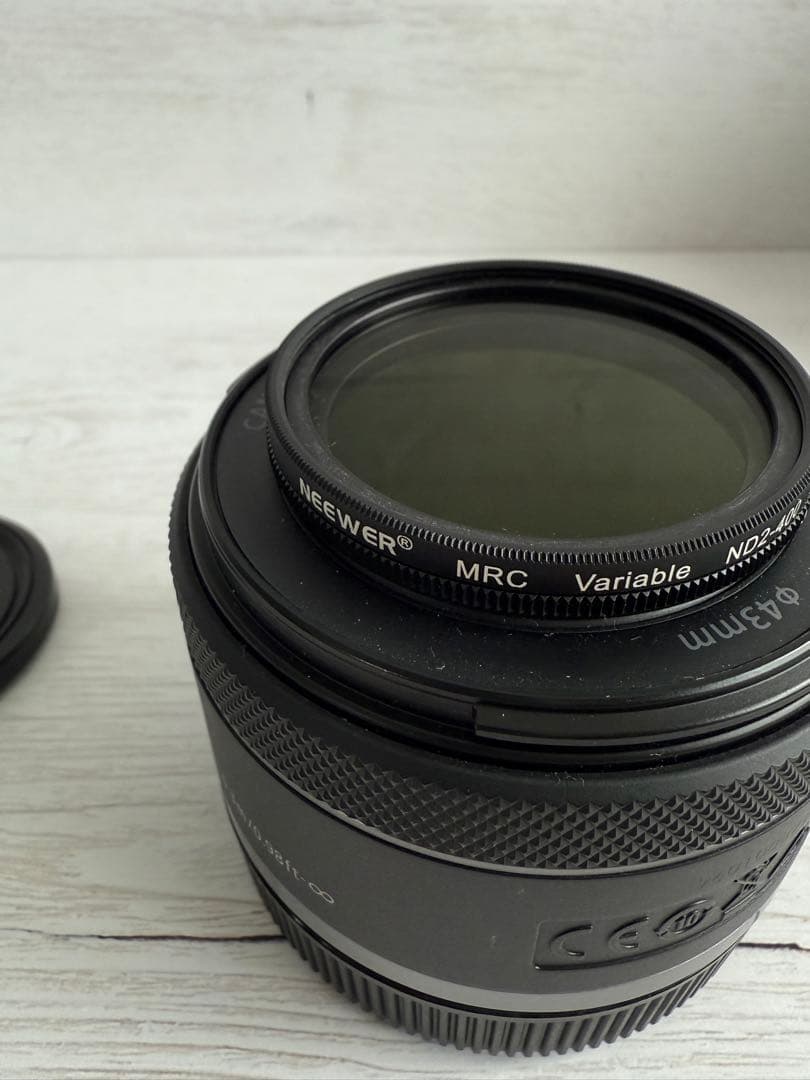Canon RF 50mm F1.8 STM レンズ＋可変NDフィルター付き