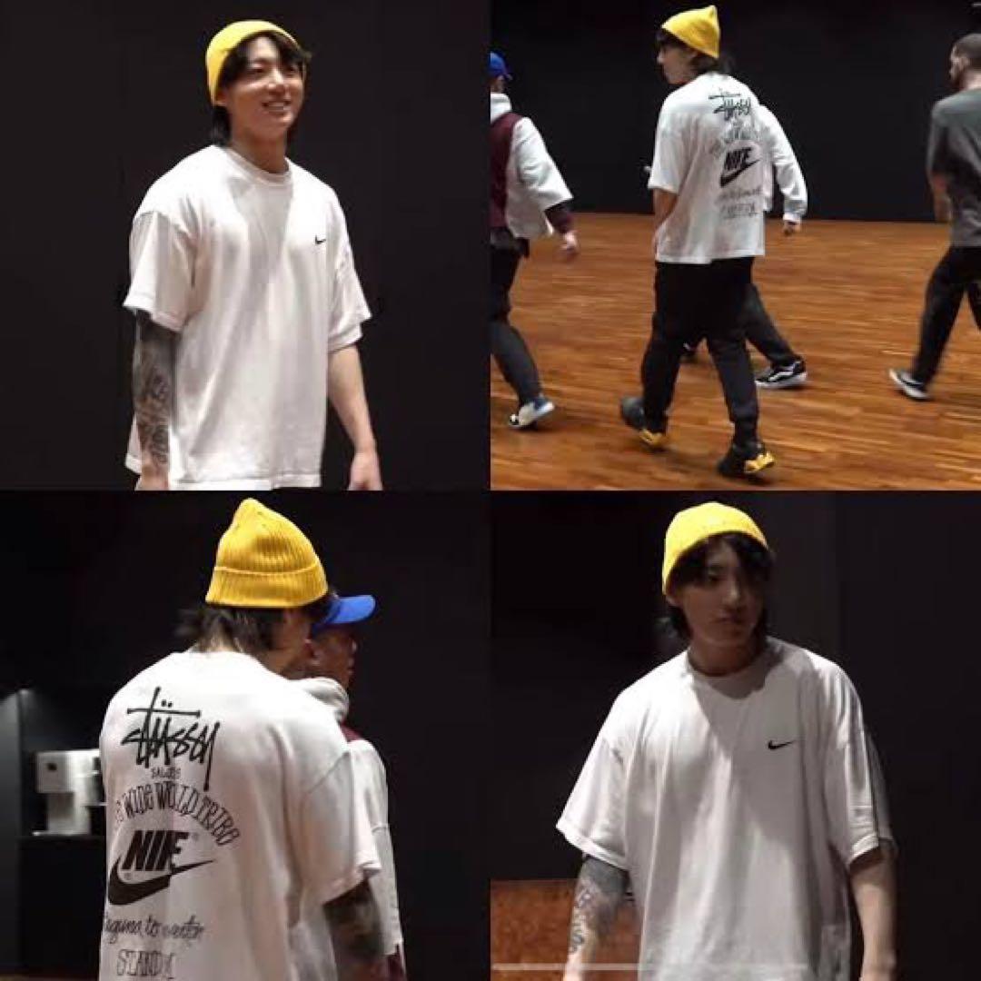 最終値下げstussy NikeコラボTシャツ　ジョングク着用