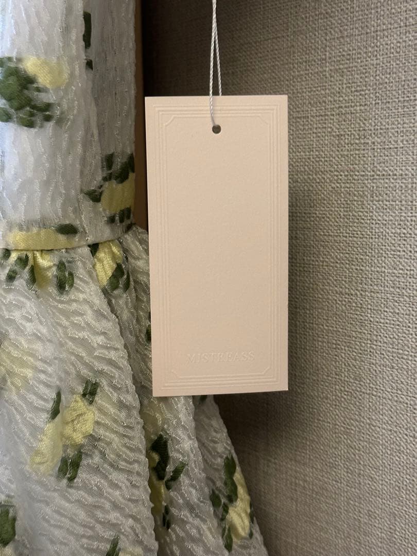 ワンピース MISTREASS Sheer Ripple Mini Puff Dress