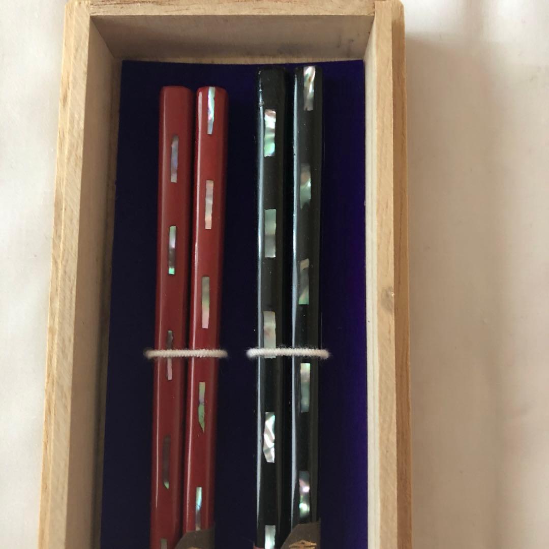 箸蔵まつかん　若狭塗箸2本　桐箱入り