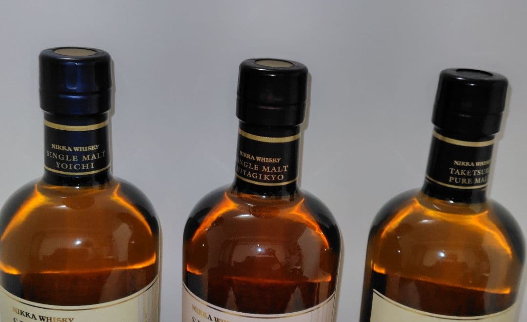 ニッカウイスキー　余市、宮城峡、竹鶴　3本セット