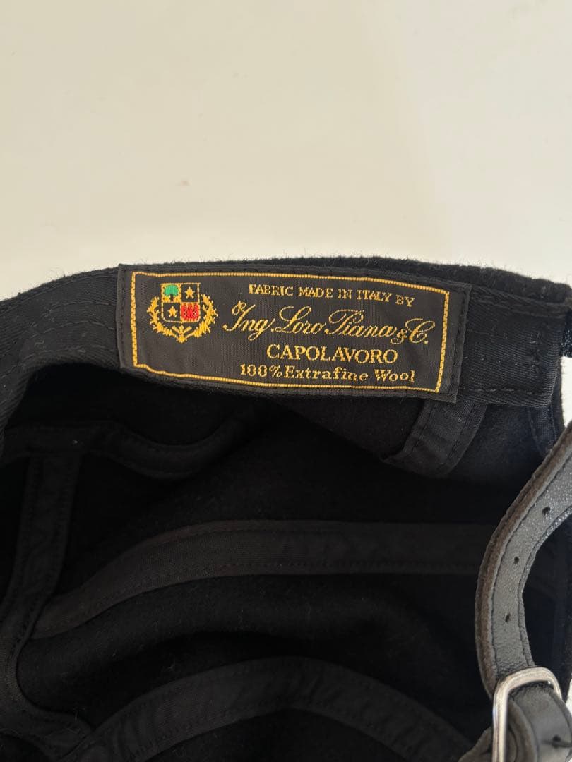 Supreme ブラックキャップ 100%ウール