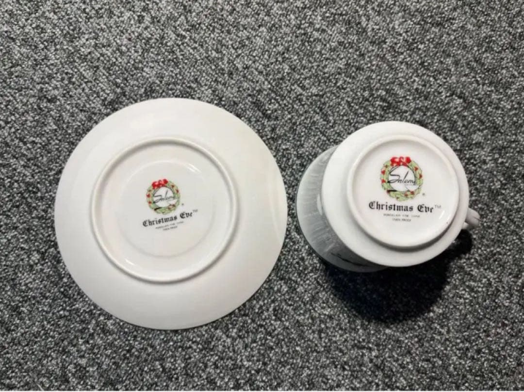 美品Salem セーラム　食器お皿　カップクリスマスプレート　カップ&皿6セット