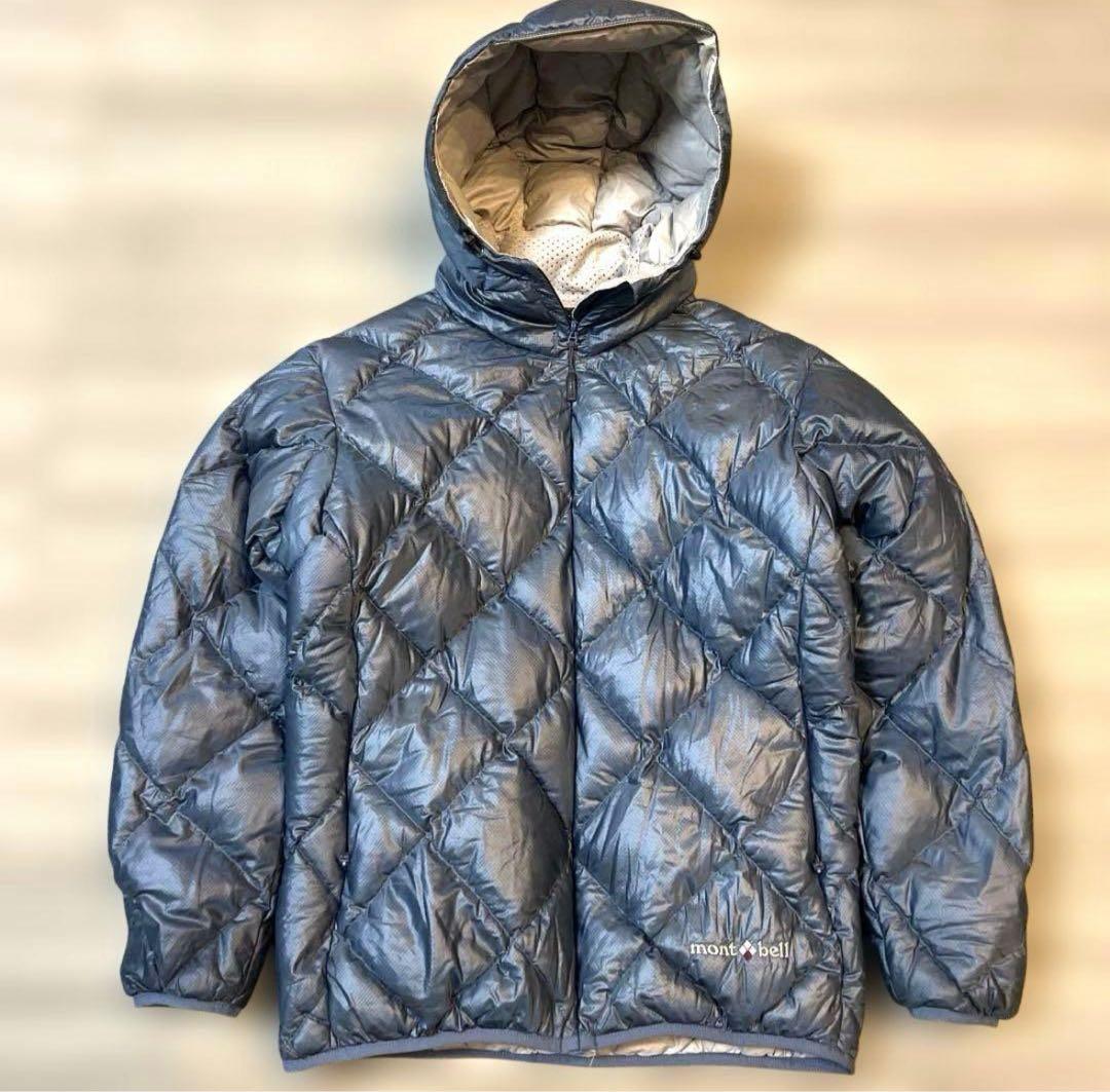 希少カラー mont-bell ライトアルパインダウン パーカ ライトブルー