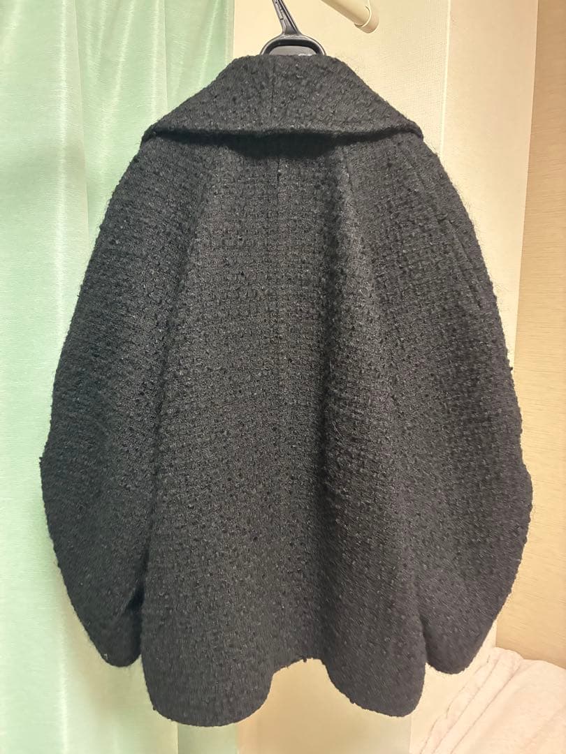 CLANE ブラック ダブルブレストコート