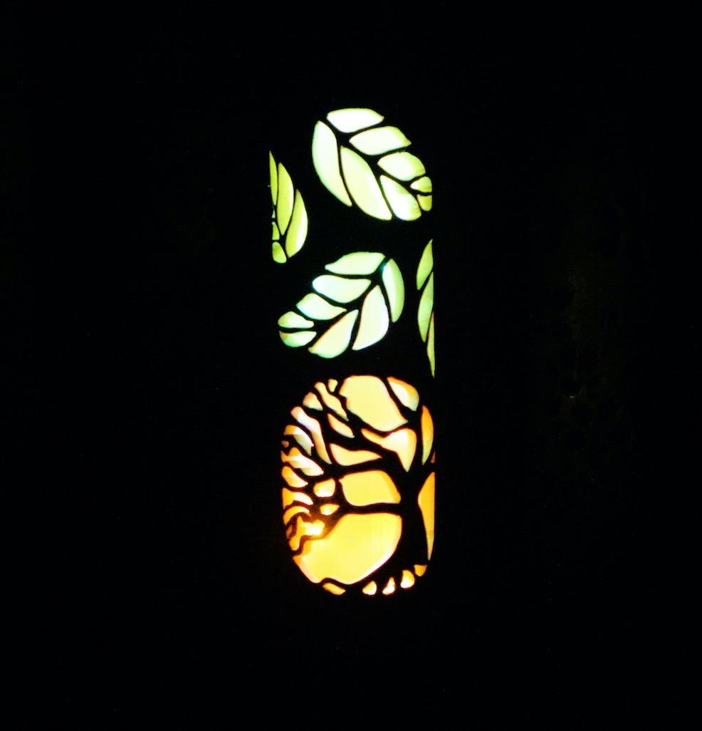 竹ランプ　〜〜変化の木〜〜　その日の気分で２つの美しさが楽しめる