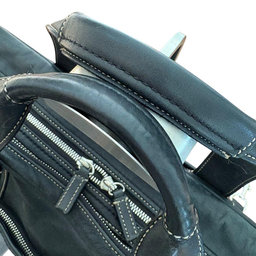 COACH レガシー オールレザー　2WAY大型　ビジネスバッグ　A4 ブラック