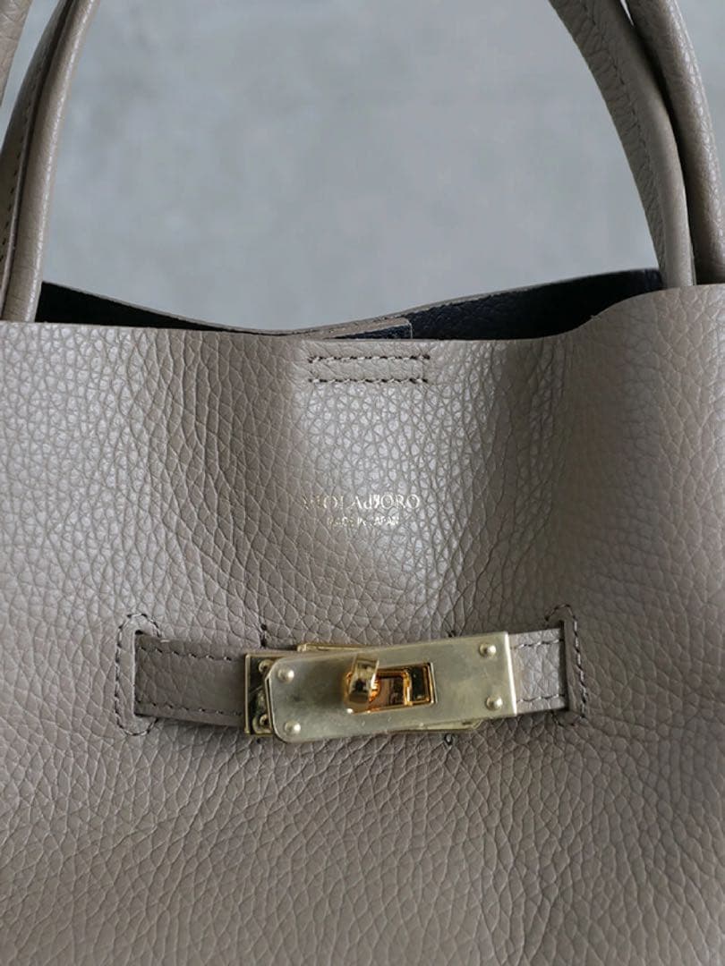 VIOLAd'ORO イタリアンWフェイスレザートートバック　ライトト-プ