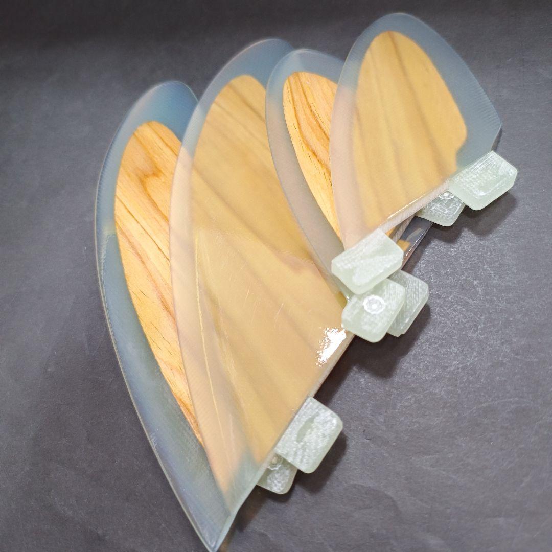 ウッドコア　クワッドフィン　FCS対応　ショートボード　ミッドレングス