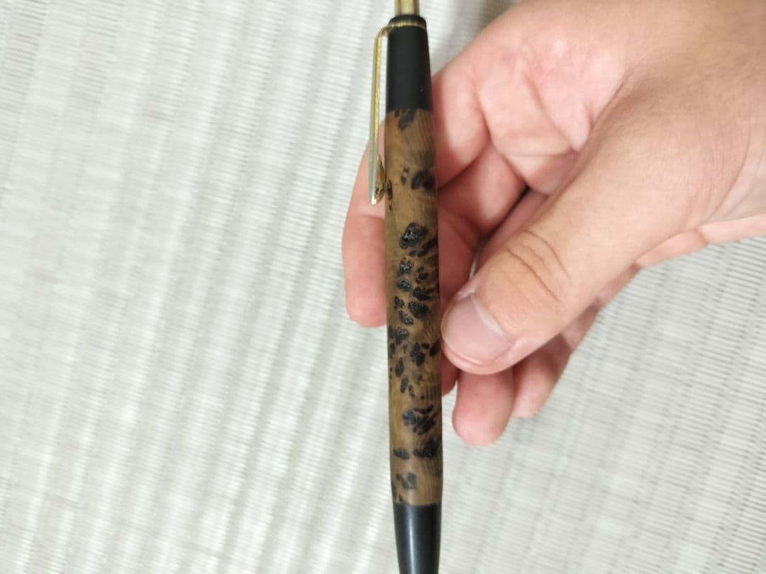 屋久杉工房京　泡瘤　油木　シャープペンシル　無垢材　真鍮金具