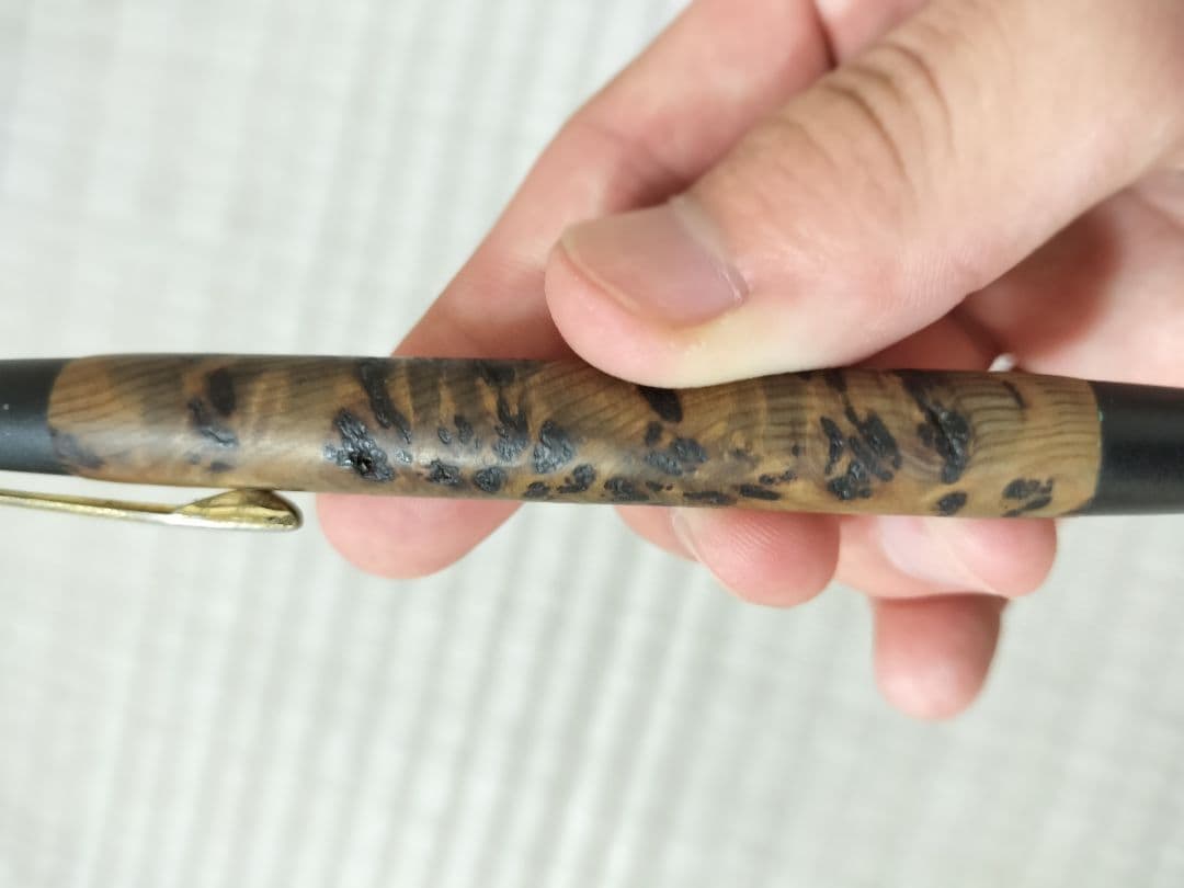 屋久杉工房京　泡瘤　油木　シャープペンシル　無垢材　真鍮金具