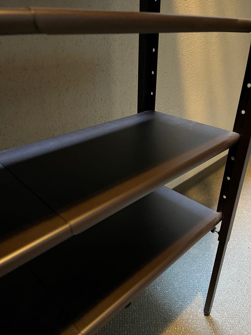 伸縮シューズラック 7段 ブラウン