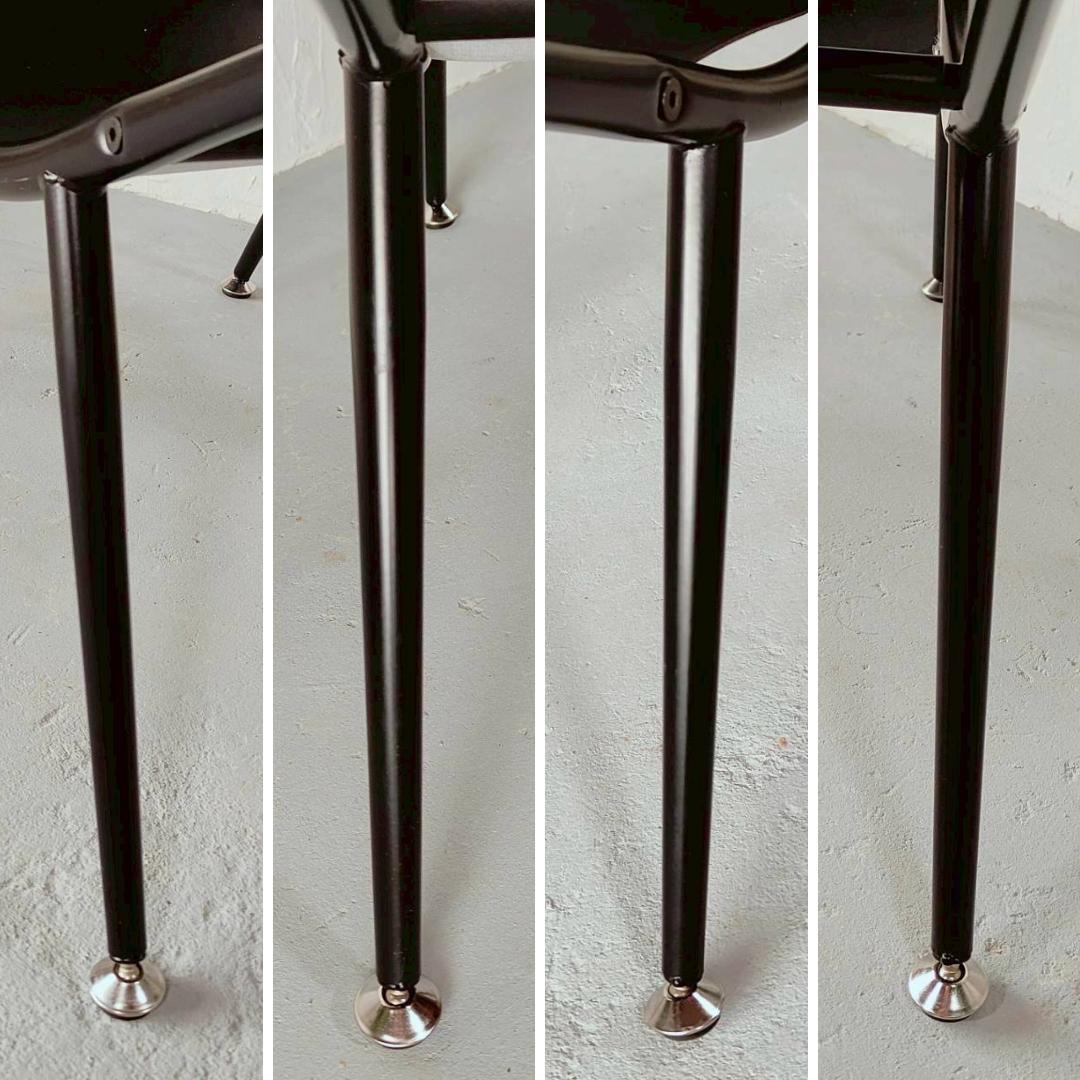 ミッドセンチュリー ガラステーブル 黒 幅80cm スペースエイジ