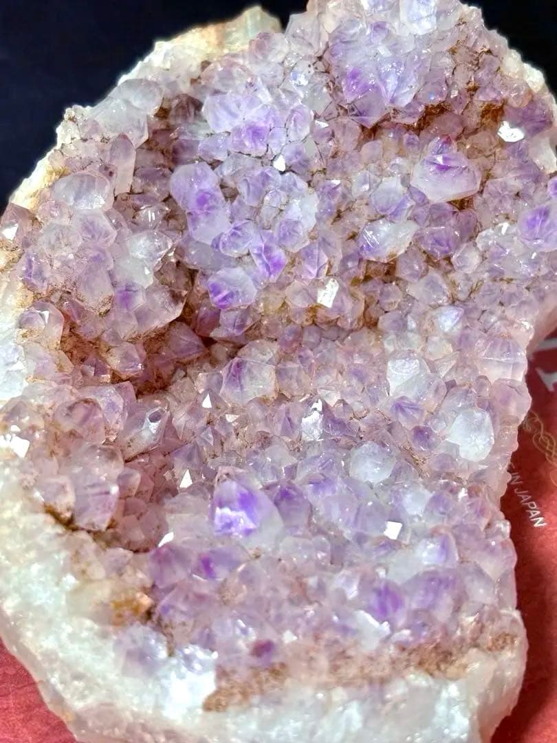 【超希少】ラベンダーアメジストクラスター 大型 ローズアメジスト (カルール産)
