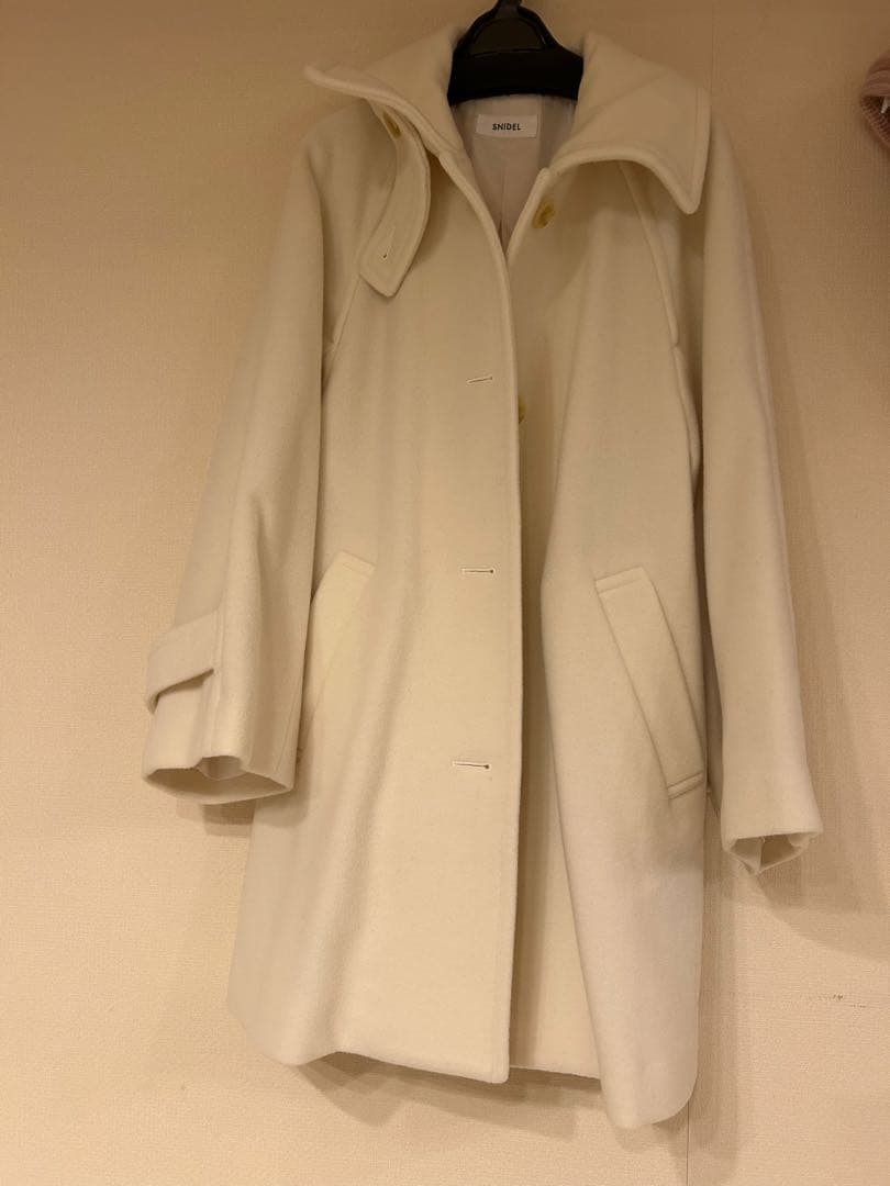 ステンカラーミドルコート スナイデル　アイボリー