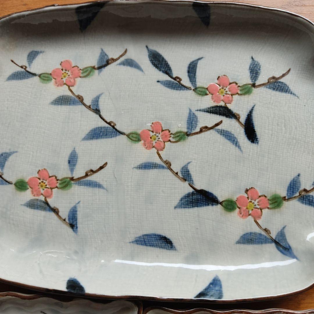 花柄陶磁器食器セット 6枚