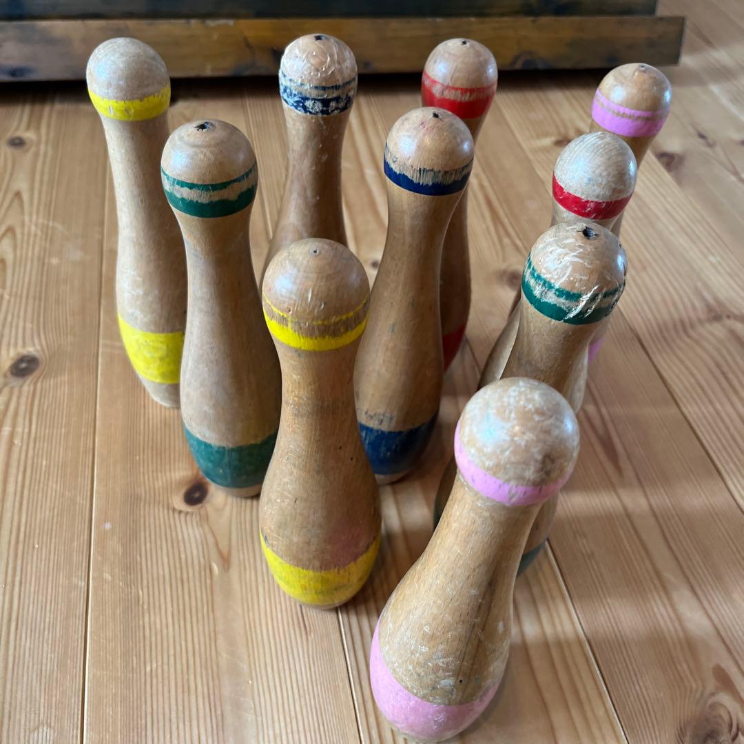 ヴィンテージ木製ボーリングセット