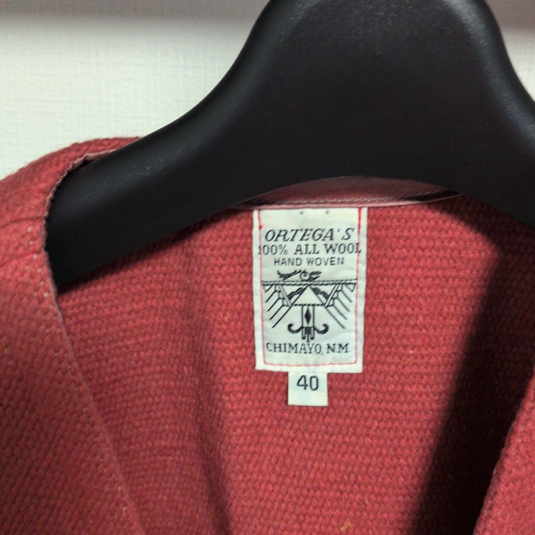 ORTEGA'S オルテガ ウール チマヨベスト 赤 40