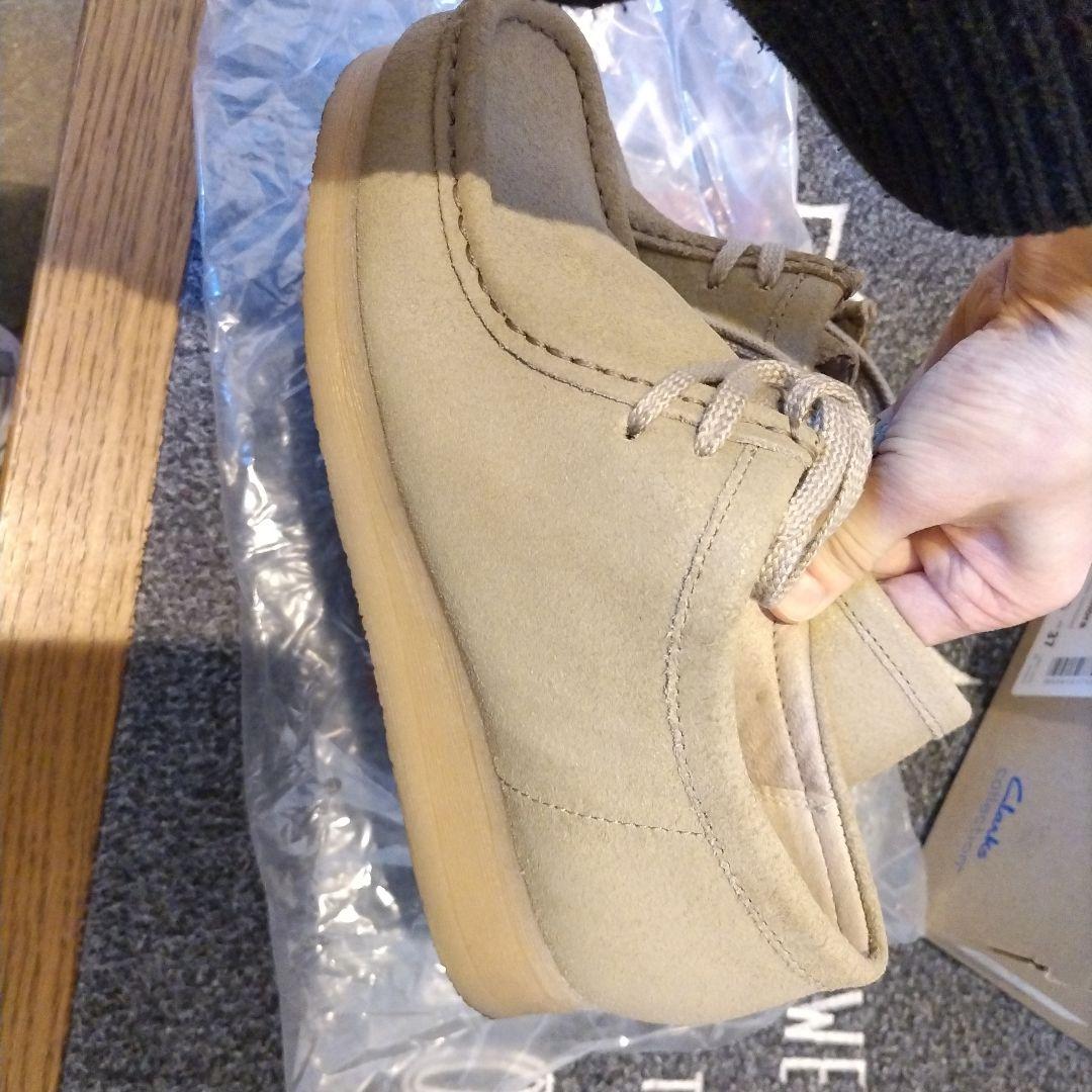 クラークス　ワラビー　ベージュ　 スエード 　モカシン　23cm